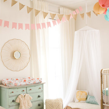 Coral + Gold + Mint Nursery