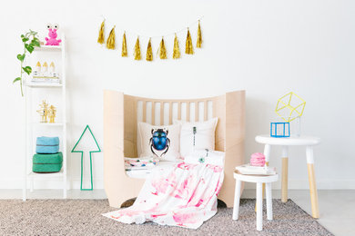 メルボルンにある北欧スタイルのおしゃれな赤ちゃん部屋の写真