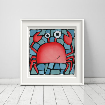 Crab Print for Ocean Themed Nursery
