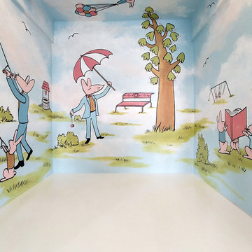 Custom Bunny Nursery Mural