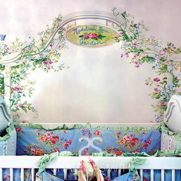 Custom Mural over Rose Crib