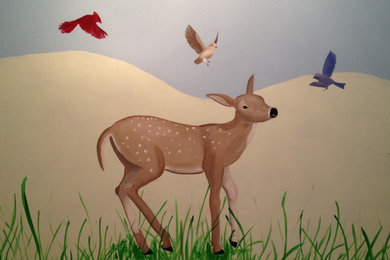 Deer and birds in Nature Nursery
