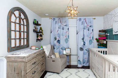 Example of a transitional nursery design in Orlando