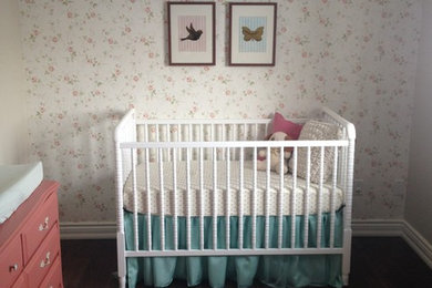 Example of an eclectic nursery design in Toronto