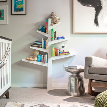 Gender Neutral Mid Cenutry Modern Nursery -Sherman Oaks California