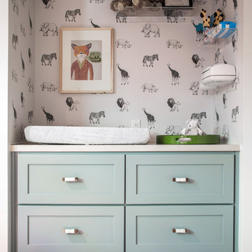 Gender Neutral Mid Cenutry Modern Nursery -Sherman Oaks California