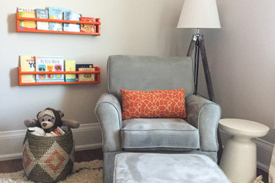 Example of an eclectic nursery design in Toronto