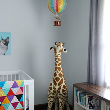 Giraffe Under Balloon