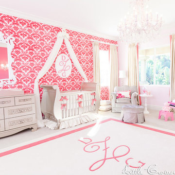 Ivory and Coral Girl's Nursery