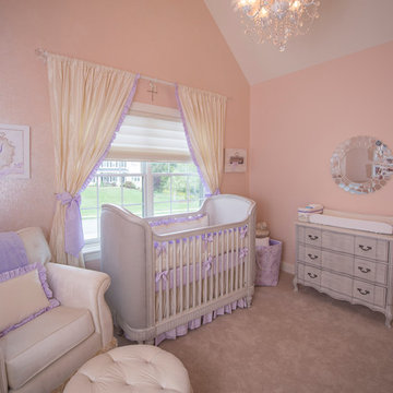 Lavender Princess Nursery, Glitter Paint Wall