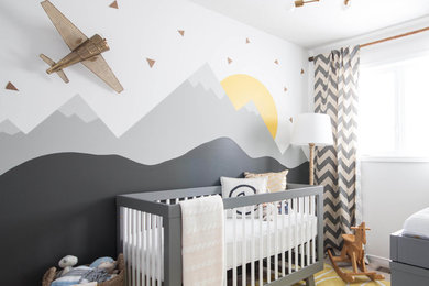Inspiration for a small transitional nursery remodel in Ottawa