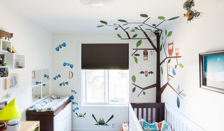 Ideas para decorar con árboles las paredes del cuarto infantil