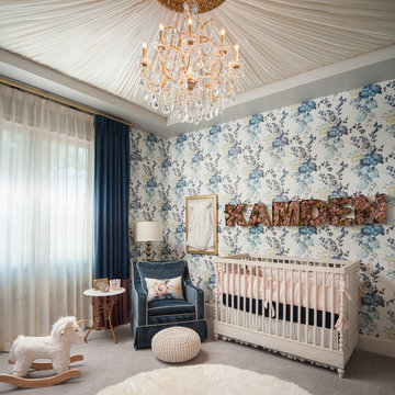 Navy and Floral Nursery