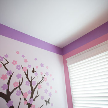 Nursery/ Little Girl's Room - Pink/Purple w/ Tree Decal