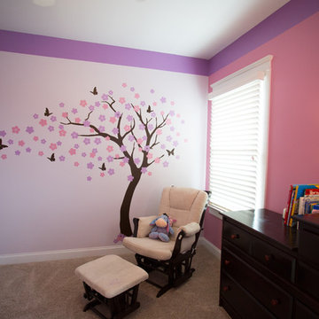 Nursery/ Little Girl's Room - Pink/Purple w/ Tree Decal