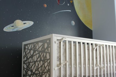 Medium sized modern nursery in San Diego.