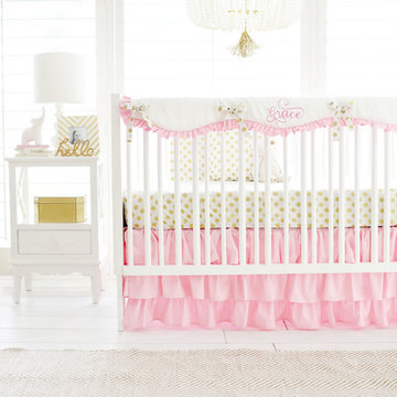 Pink & Gold Baby Bedding for Girls
