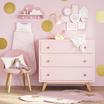 Pink and gold nursery storage | Maisons du Monde