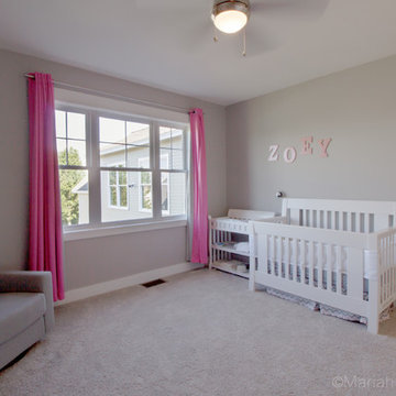 Pink and Gray Traditional Nursery