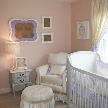 Princess Nursery in Lavender with Glitter Wall