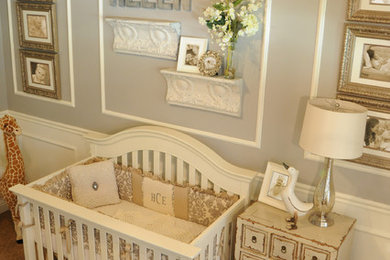 オースティンにあるシャビーシック調のおしゃれな赤ちゃん部屋の写真