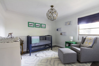 サンディエゴにある低価格のコンテンポラリースタイルのおしゃれな赤ちゃん部屋の写真