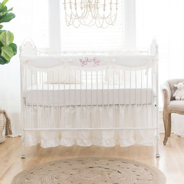 Washed Linen in Ivory Crib Collection
