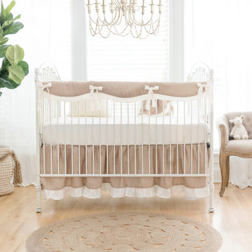 Washed Linen in Natural Crib Collection