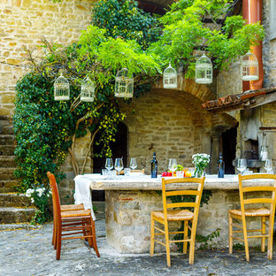 Idee per un patio o portico country con nessuna copertura