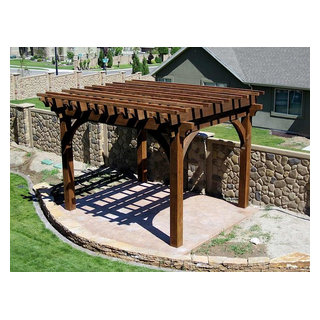 12' x 14' Oversize DIY Timber Frame Pergola - Craftsman - Patio - by ...