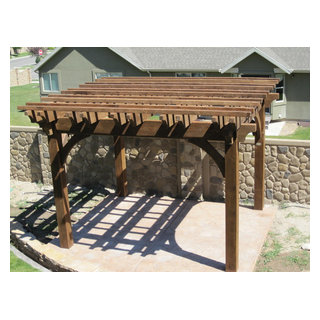 12' x 14' Oversize DIY Timber Frame Pergola - Craftsman - Patio - by ...