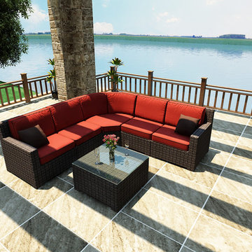 6 Piece Capistrano Sectional Set by Forever Patio