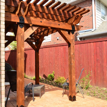 Addison, TX, Stain & Stamp Patio With Custom Pergola