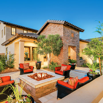 Adobe Thin Brick Outdoor Living Space - Coronado Stone Products Thin Brick