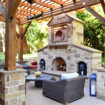 Amazing Outdoor Fireplace & Pergola Addition in Irving, TX (Las Colinas)