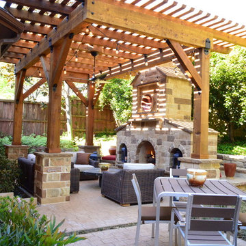 Amazing Outdoor Fireplace & Pergola Addition in Irving, TX (Las Colinas)