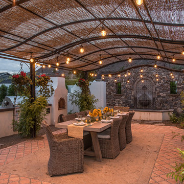 Arcadia Spanish Colonial | Outdoor Dining and Steel Pergola