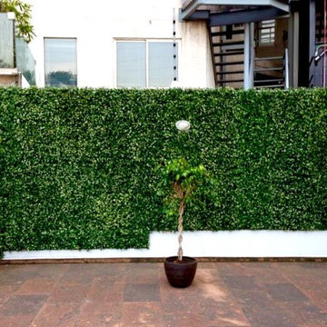 Artificial Hedge Panels for Outdoor Spaces with GreenSmart Decor