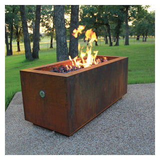 Artisan Fire Pits: The Rectangular Fire Pit - Contemporary - Patio ...