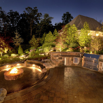 Artistic Night Lighting ~ Affordable Lawn Sprinklers and Lighting