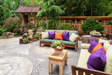 Example of an asian patio design in Nashville