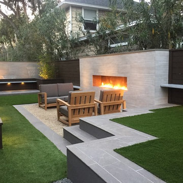 Atlantic Beach Contemporary Compact Backyard