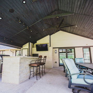 Attached Patio Cover Complete with Lighting and Sound System