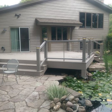 Azek Slate Grey Deck w/ TimbertTech Radiance Rail Stainless Steel Cable