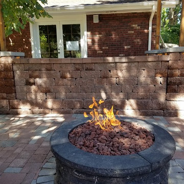 Back yard patio and fire pit