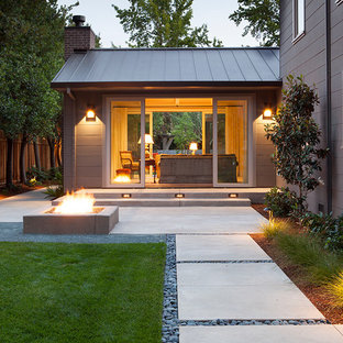 Backyard and Fire Pit