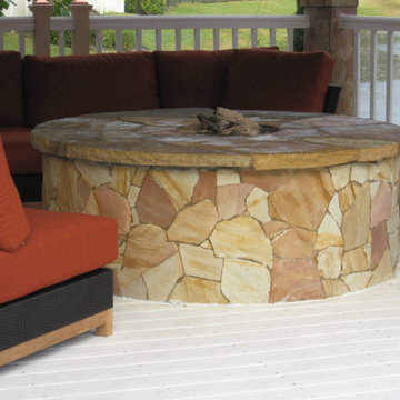 Backyard Fire Pit and Seating Area by Matthew Giampietro