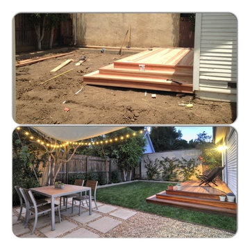 Backyard transformation with two patios