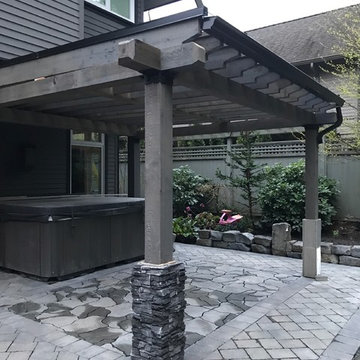 Backyard, Two Paver Types (w/ Putting Green!) - North Van, BC (Jointing)