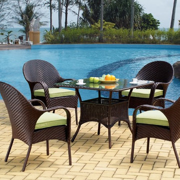 Bahia Bistro Dining Set in Chocolate
